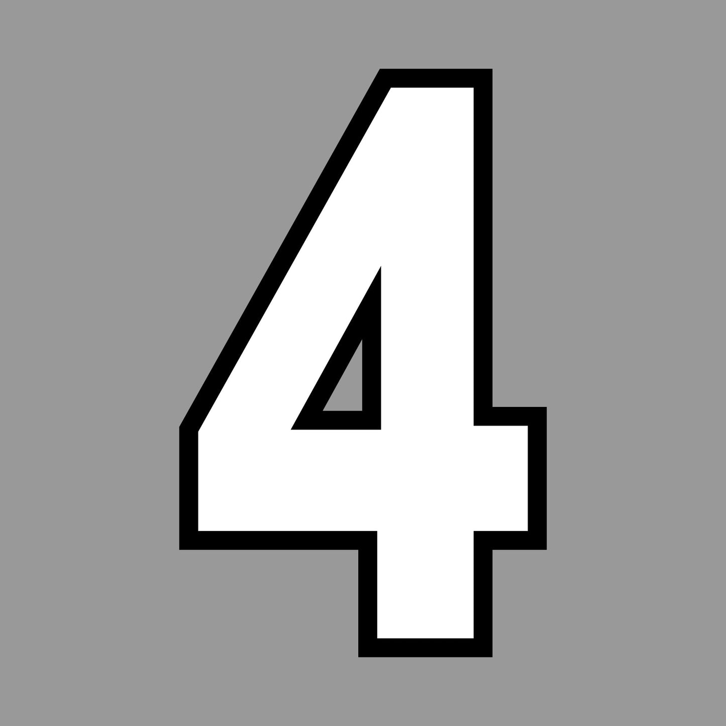 Number 4 Cookie Cutter