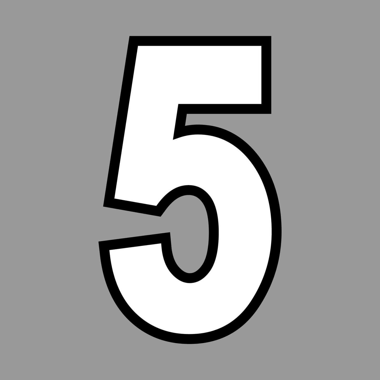 Number 5 Cookie Cutter