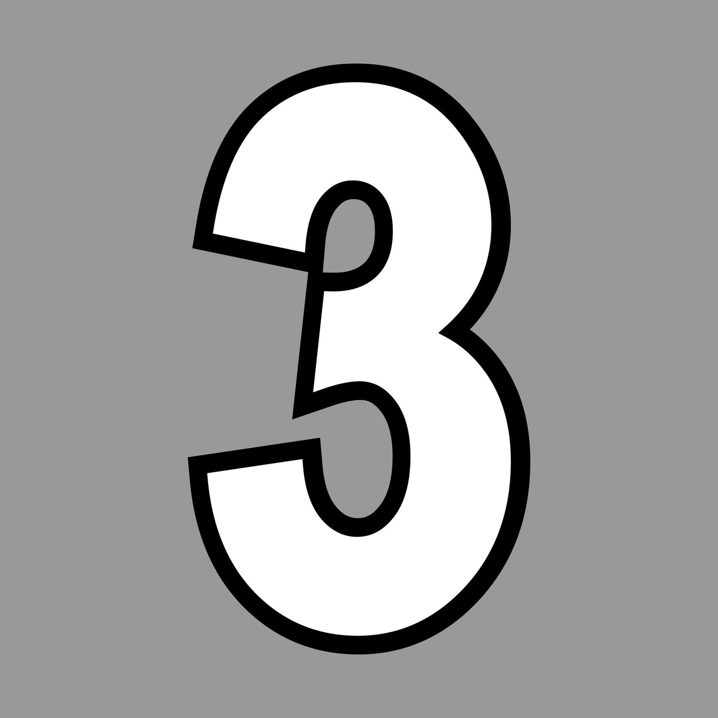 Number 3 Cookie Cutter
