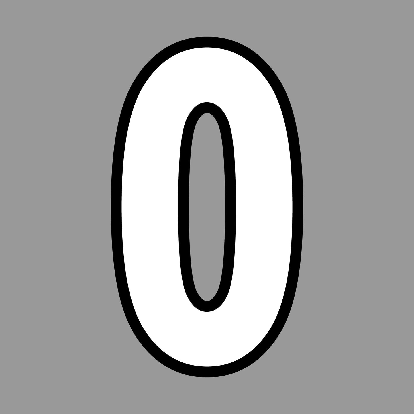 Number 0 Cookie Cutter