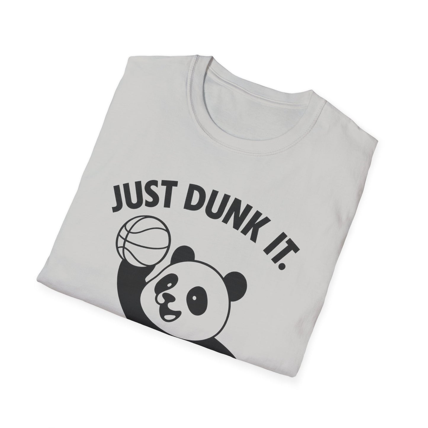 Just Dunk It Panda T-Shirt — Cute Basketball Panda Graphic Tee