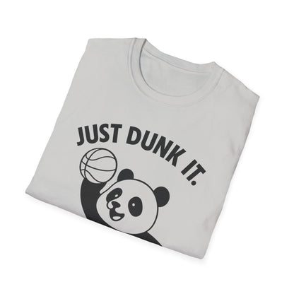 Just Dunk It Panda T-Shirt — Cute Basketball Panda Graphic Tee