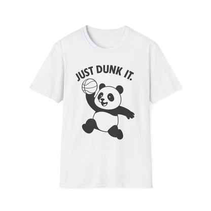 Just Dunk It Panda T-Shirt — Cute Basketball Panda Graphic Tee