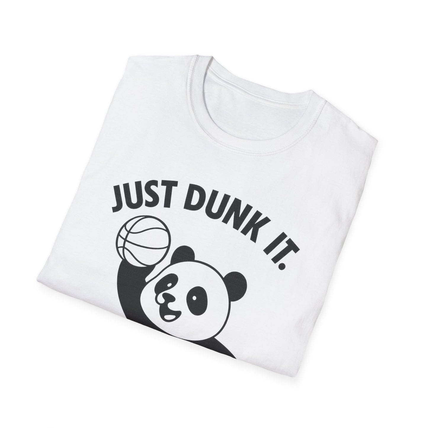 Just Dunk It Panda T-Shirt — Cute Basketball Panda Graphic Tee