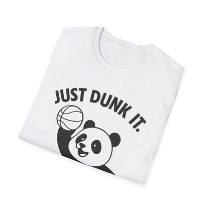 Just Dunk It Panda T-Shirt — Cute Basketball Panda Graphic Tee
