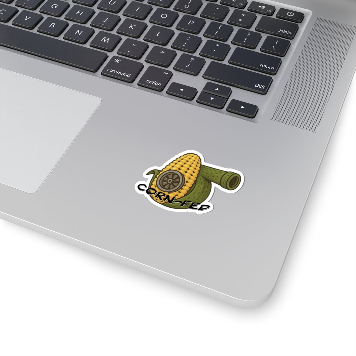 Corn-Fed Tank Sticker - Funny Corn Cannon Kiss-Cut Sticker