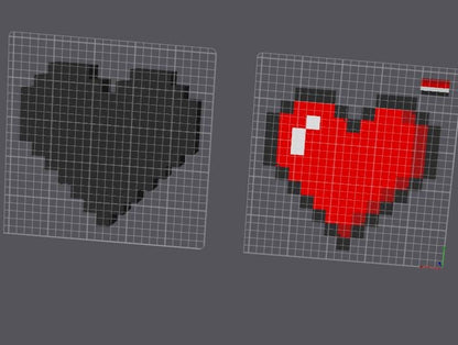 Pixelated Heart LED Light Box